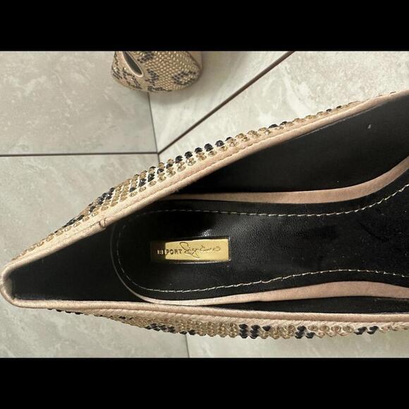 Report Signature 'Parker' rhinestone leopard print platform stilettos Size 8.5 - Picture 3 of 5